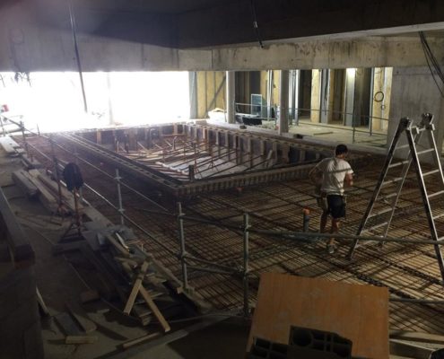 Construction de piscine à Courchevel par Maçonnerie Pouget